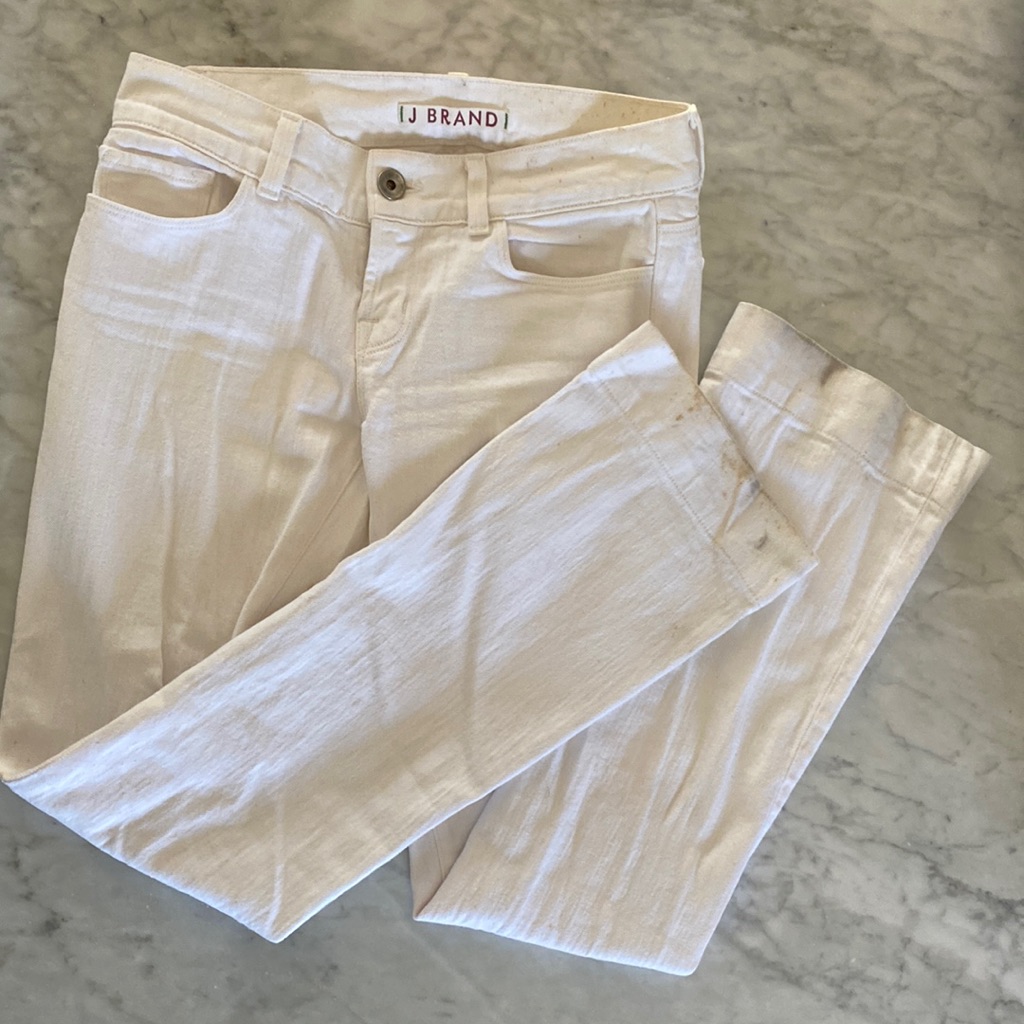 J Brand Size 26 Heartbreaker White Denim FlareTrouser